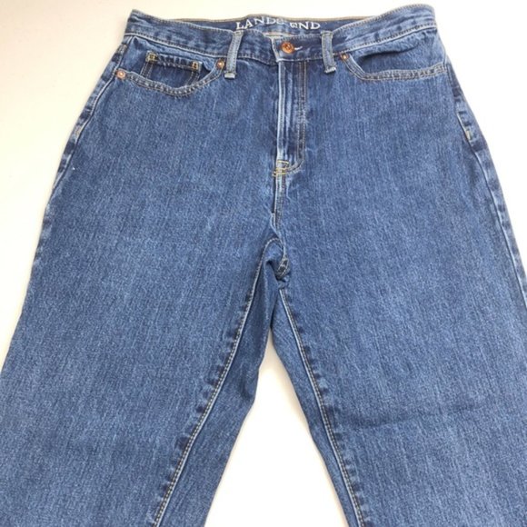 LIKE NEW LANDS END HIGH-RISE STRAIGHT JEANS 8/29x30 ⭐️ - Picture 5 of 12